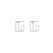 Серьги Silver Double Square Earrings FREE FORM фото 1