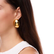 Серьги Gold Voluminous Round Earrings FREE FORM фото 3