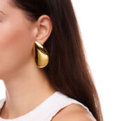 Серьги Gold Large Volume Earrings FREE FORM фото 3