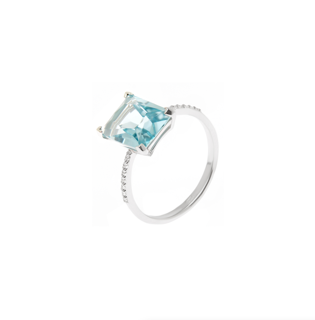 Кольцо Baguette Blue Topaz Ring SECRETS фото 1