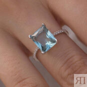 Кольцо Baguette Blue Topaz Ring SECRETS фото 2