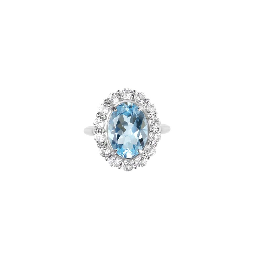 Кольцо Oval Blue Topaz Ring SECRETS фото 1