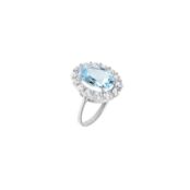 Кольцо Oval Blue Topaz Ring SECRETS фото 3