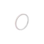 Кольцо Pave Tiny Ring – Silver Pink VIVA LA VIKA фото 1