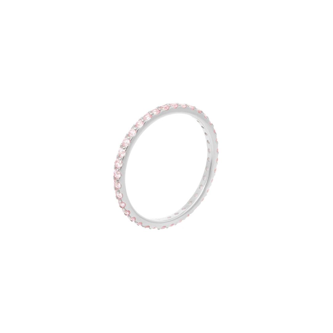 Кольцо Pave Tiny Ring – Silver Pink VIVA LA VIKA фото 1