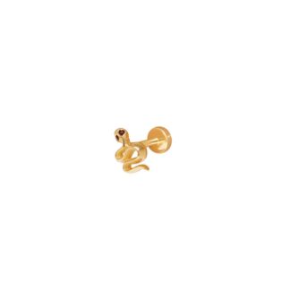 Лабрет Snake Stud Earring - Gold VIVA LA VIKA