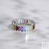 Кольцо Wide Silver Rainbow Ring SECRETS фото 3