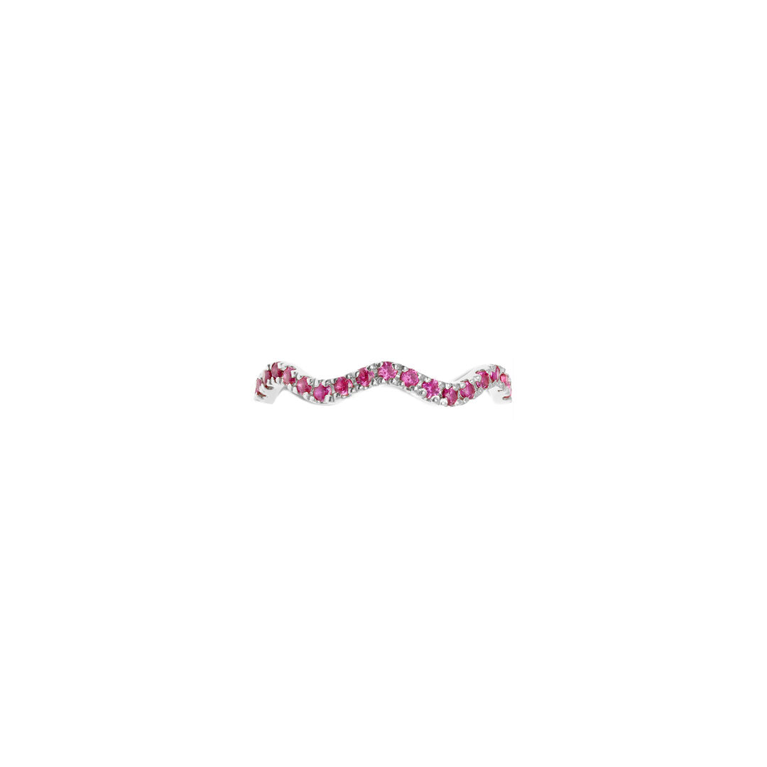 Кольцо Wave Pave Ring – Silver Fuchsia VIVA LA VIKA фото 1