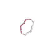 Кольцо Wave Pave Ring – Silver Fuchsia VIVA LA VIKA фото 3