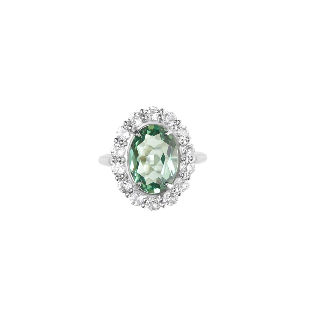 Кольцо Oval Green Amethyst Ring SECRETS фото 1