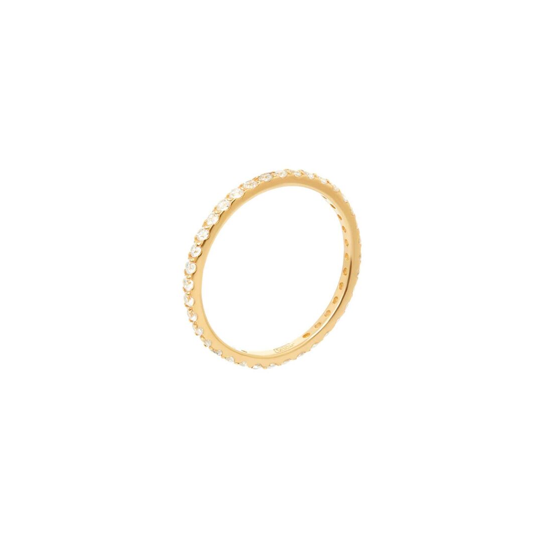 Кольцо Pave Tiny Ring – Gold Сrystal VIVA LA VIKA фото 1