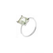 Baguette Green Amethyst Ring SECRETS фото 1