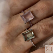 Baguette Green Amethyst Ring SECRETS фото 2