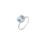 Кольцо Cushion Ring With Blue Topaz SECRETS фото 4