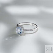 Кольцо Cushion Ring With Blue Topaz SECRETS фото 5