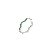 Кольцо Wave Pave Ring – Silver Green VIVA LA VIKA фото 3