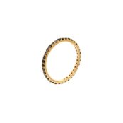 Кольцо Pave Tiny Ring – Gold Black VIVA LA VIKA фото 1