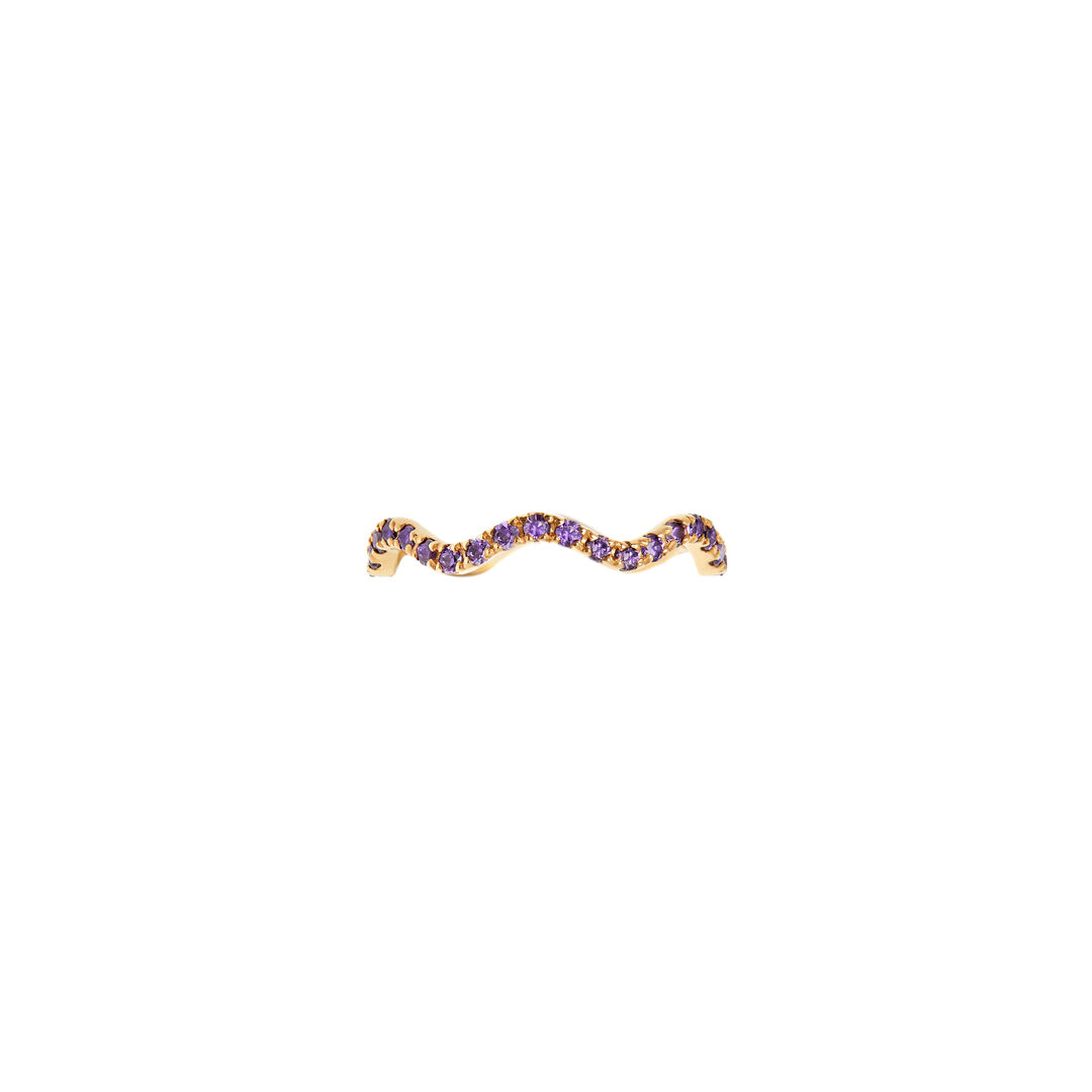 Кольцо Wave Pave Ring – Gold Violet VIVA LA VIKA фото 1