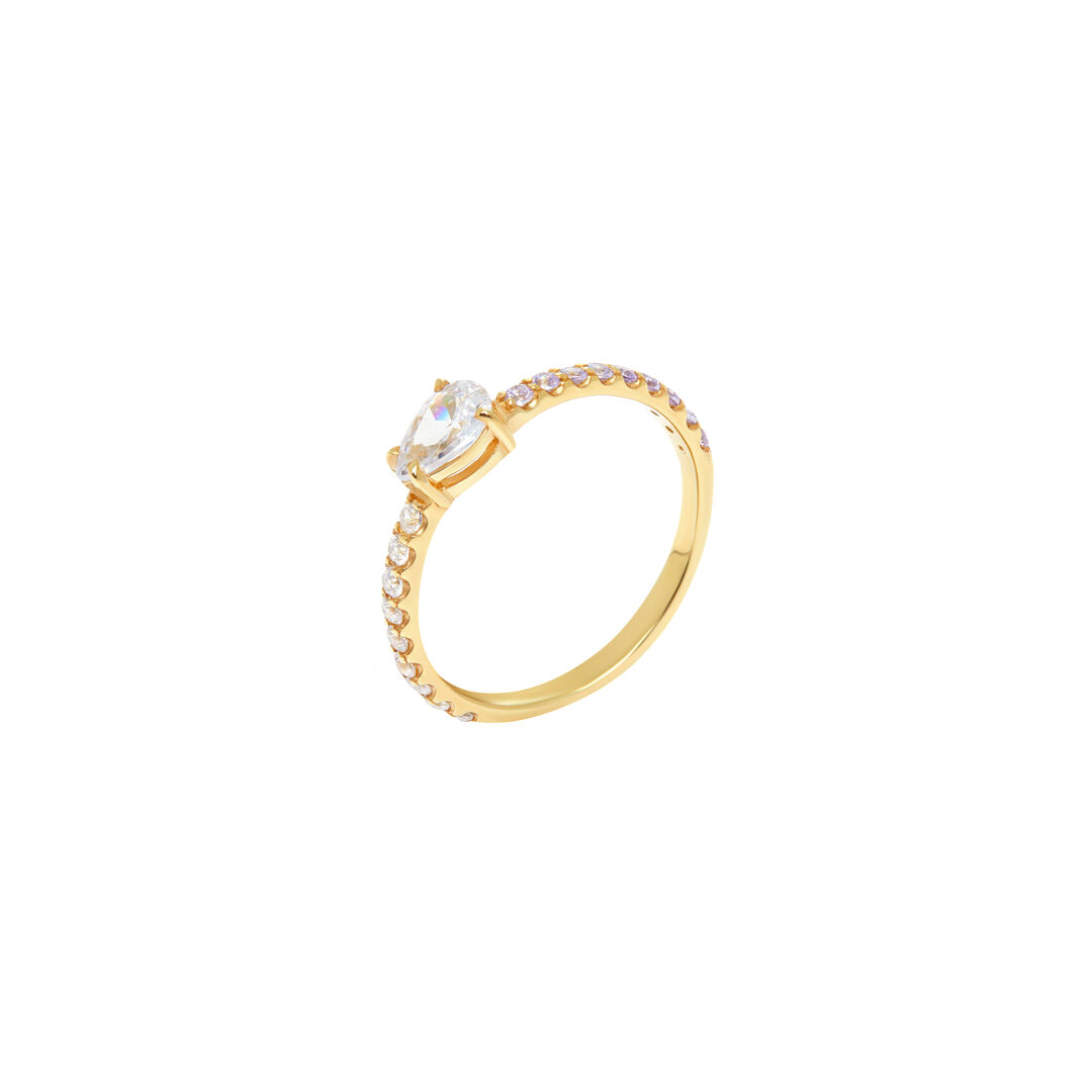 Кольцо Pear Ring – Gold Lavender VIVA LA VIKA фото 1