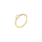 Кольцо Pear Ring – Gold Rainbow VIVA LA VIKA фото 1