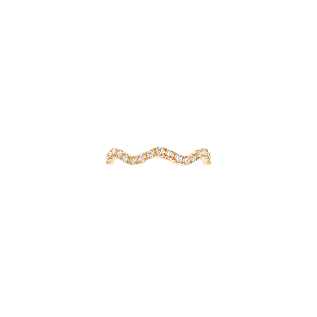 Кольцо Wave Pave Ring – Gold Crystal VIVA LA VIKA фото 1