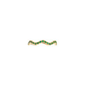 Кольцо Wave Pave Ring – Gold Green VIVA LA VIKA фото 1