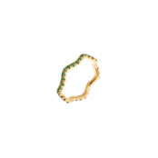 Кольцо Wave Pave Ring – Gold Green VIVA LA VIKA фото 3