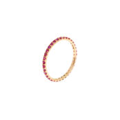 Кольцо Pave Tiny Ring – Gold Fuchsia VIVA LA VIKA фото 1