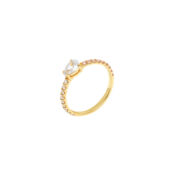 Кольцо Pear Ring – Gold Pink VIVA LA VIKA фото 1