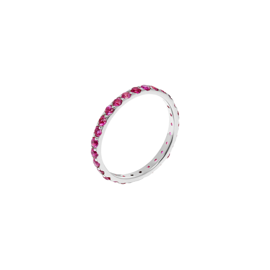 Кольцо Pave Ring – Silver Fuchsia VIVA LA VIKA фото 1