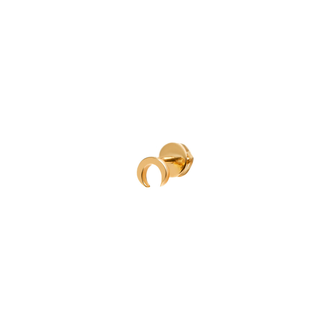 Пусет Plain Moon Stud Earring – Gold VIVA LA VIKA фото 1