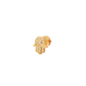 Пусет Diamond Hamsa Stud Earring – Gold VIVA LA VIKA фото 1