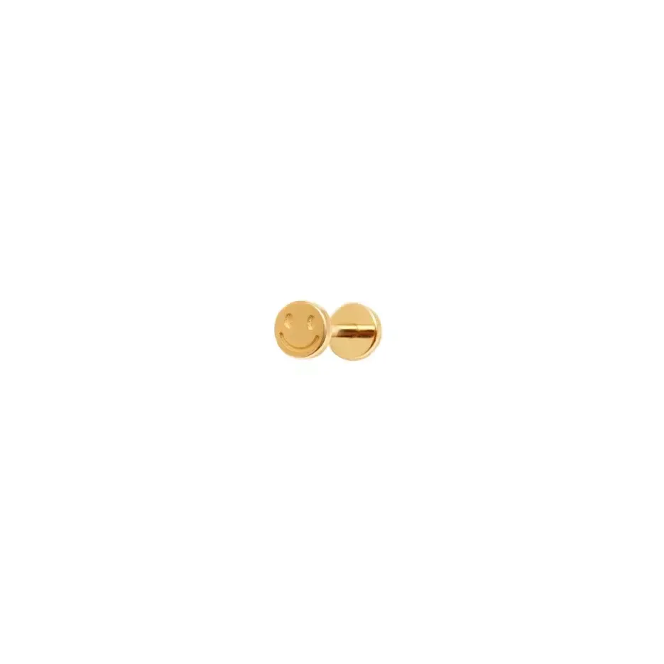 Лабрет Plain Smile Stud Earring - Gold VIVA LA VIKA фото 1