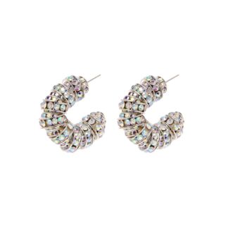 Серьги Fat Diamond Hoops - Silver PEARL OCTOPUSS.Y