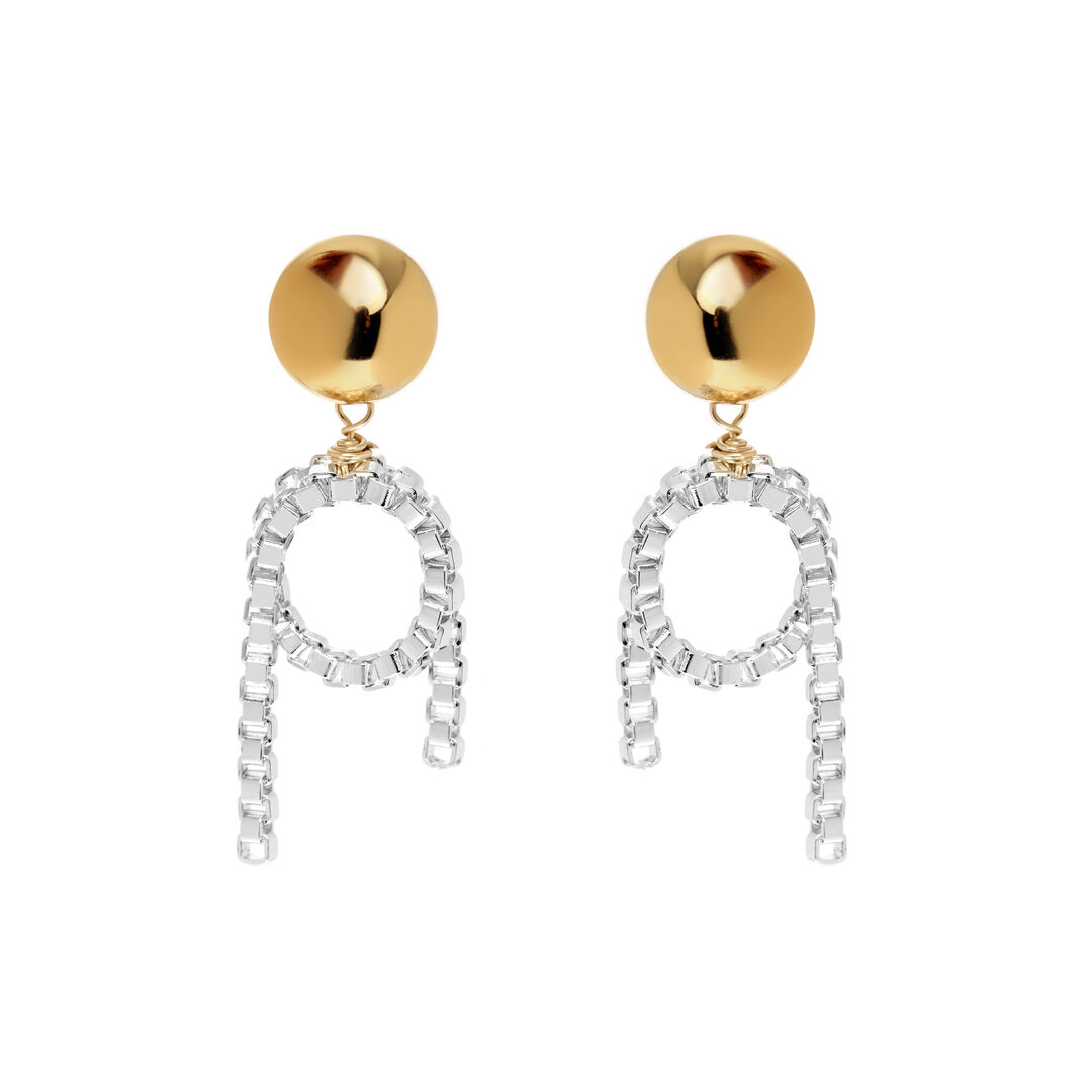 Серьги Chain Loop Earring PEARL OCTOPUSS.Y фото 1