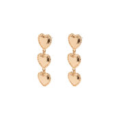 Серьги Trio Heart Drop Earrings - Gold PETIT MOMENTS фото 1