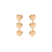 Серьги Trio Heart Drop Earrings - Gold PETIT MOMENTS фото 3