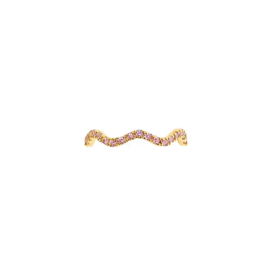 Кольцо Wave Pave Ring - Gold Pink VIVA LA VIKA фото 1