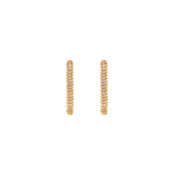 Серьги Gold Crystal Pave Earrings FREE FORM фото 3