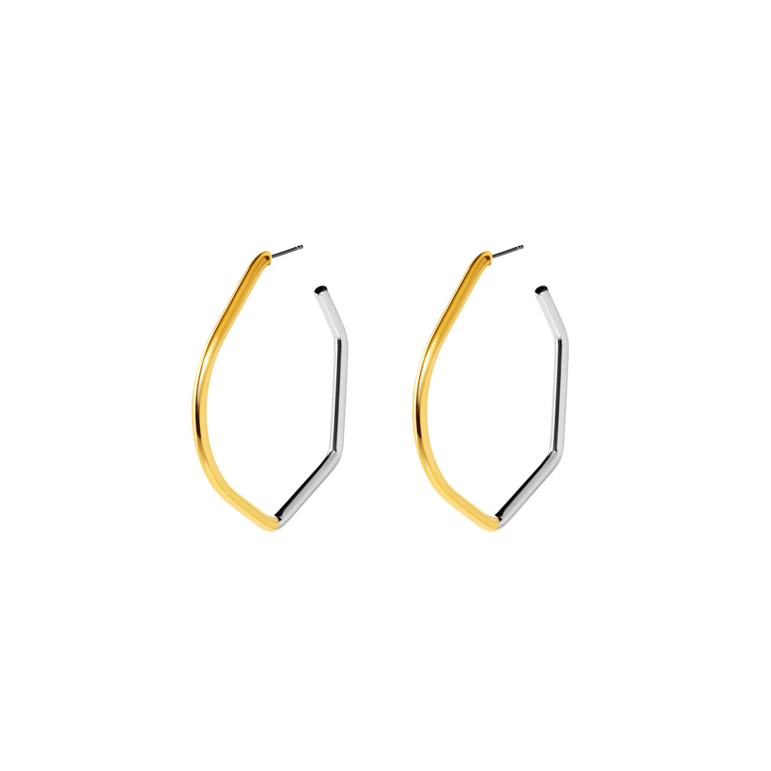 Серьги Unfinished Gold & Silver Eearrings FREE FORM фото 1