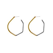 Серьги Unfinished Gold & Silver Eearrings FREE FORM фото 3