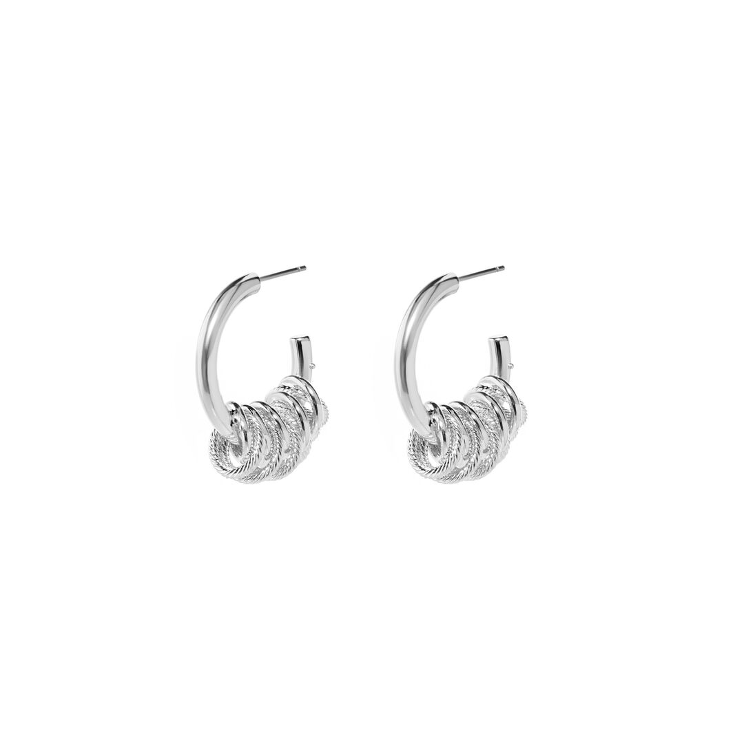 Серьги Silver Earrings On The Ring FREE FORM фото 1