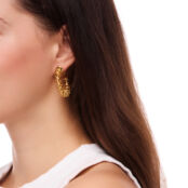 Серьги Gold Spring Earrings FREE FORM фото 4