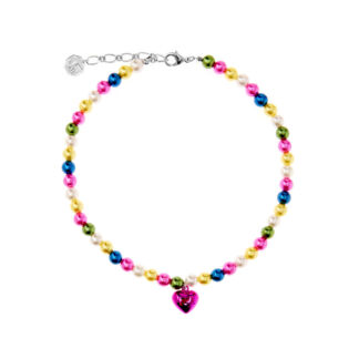 Колье Multicolored With Fuchsia Heart Necklace FREE FORM