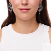 Серьги Silver Square Shaped Earrings FREE FORM фото 2