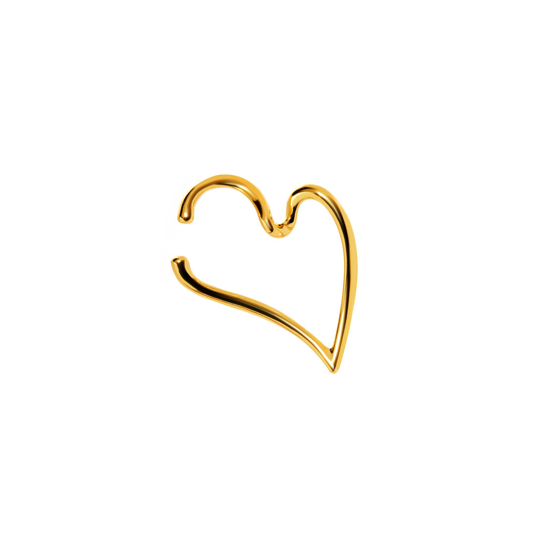 Кафф Gold Cuff In The Shape Of A Heart FREE FORM фото 1