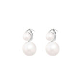 Серьги Silver Earrings With Two Mismatched Pearls FREE FORM фото 1