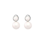 Серьги Silver Earrings With Two Mismatched Pearls FREE FORM фото 3