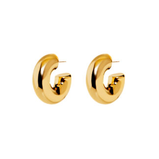 Серьги Gold Inflated Earrings FREE FORM