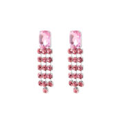 Серьги Pink Crystal Earrings FREE FORM фото 1